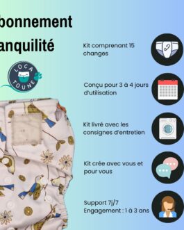 Abonnement couches lavables – 1 à 3 ans