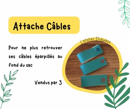 attaches-câbles en cuir